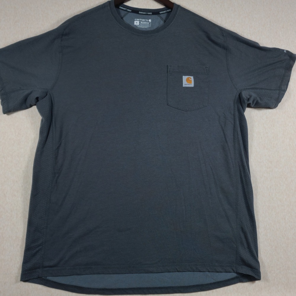 Carhartt Force Pocket T Shirt XL Mesh Sides Dark Gray Short Sleeve Gorpcore